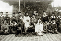 Baba with ashram boys