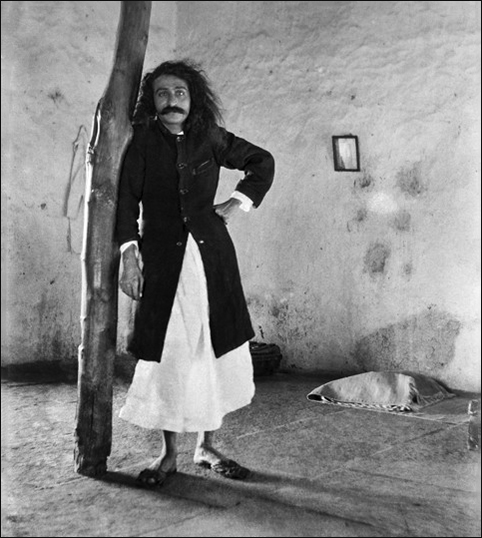 Meher Baba wearing Kamli coat in early 1920's